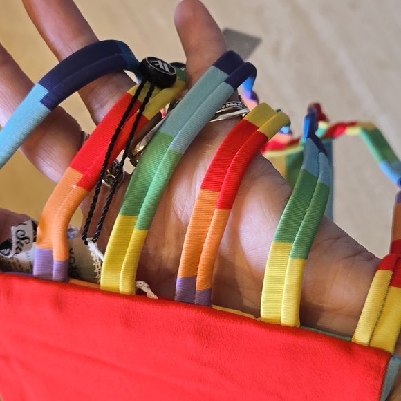 NWT Wildfox Red Rainbow Strappy Back Bandeau - Picture 5 of 11